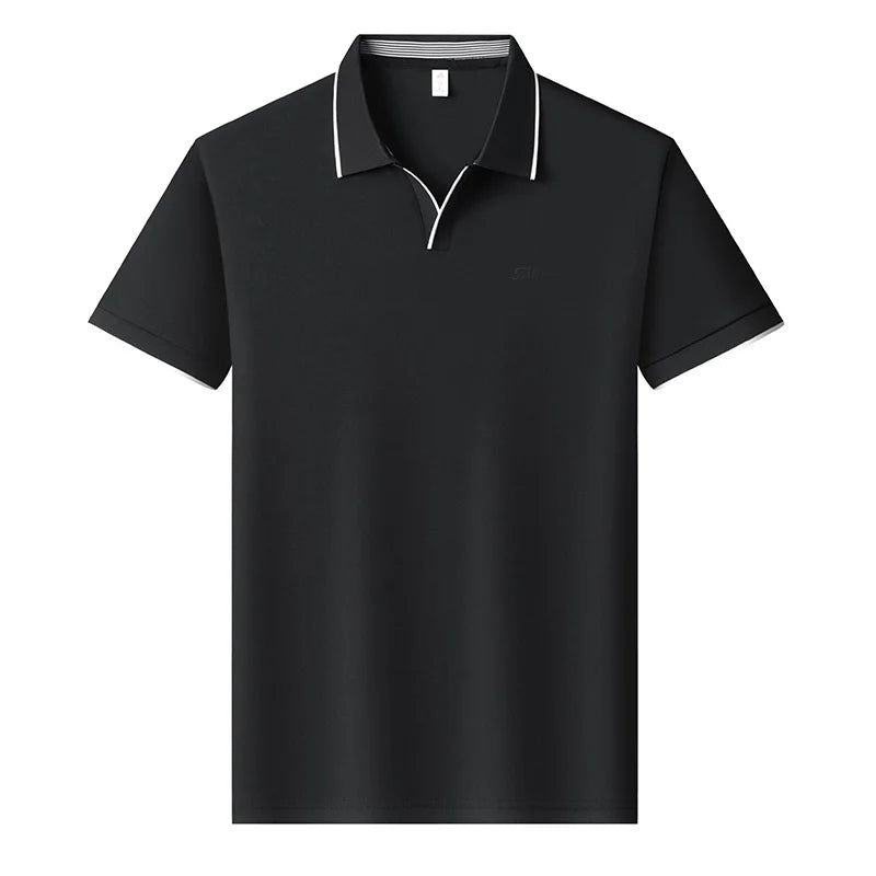 New Brand Men's Summer Short Sleeve Polo Shirt Lapel Exquisite Print Short Sleeve T-Shirt Fashion Casual Business Men's Clothing