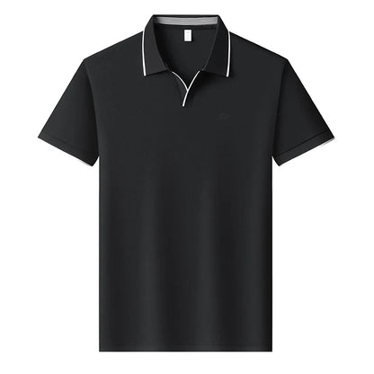 New Brand Men's Summer Short Sleeve Polo Shirt Lapel Exquisite Print Short Sleeve T-Shirt Fashion Casual Business Men's Clothing