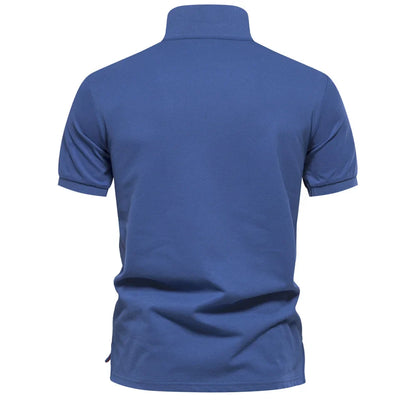 New Design Gradient Printed Cotton Blend Polo Shirts for Men Short Sleeve Summer Fashion Mens Polos