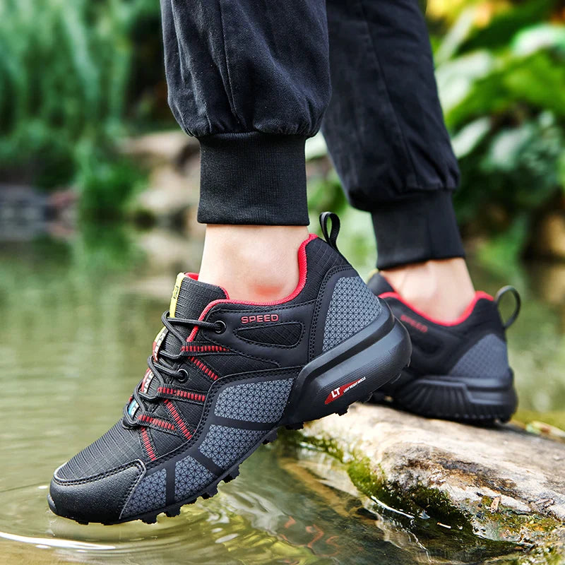 Sapatos de Caminhada Masculinos e Femininos Impermeáveis para Exteriores Tênis de Treino com Cadarço para Escalada Trekking Tênis de Montanha para Caminhada e Caça Tênis Táticos
