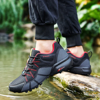 Sapatos de Caminhada Masculinos e Femininos Impermeáveis para Exteriores Tênis de Treino com Cadarço para Escalada Trekking Tênis de Montanha para Caminhada e Caça Tênis Táticos