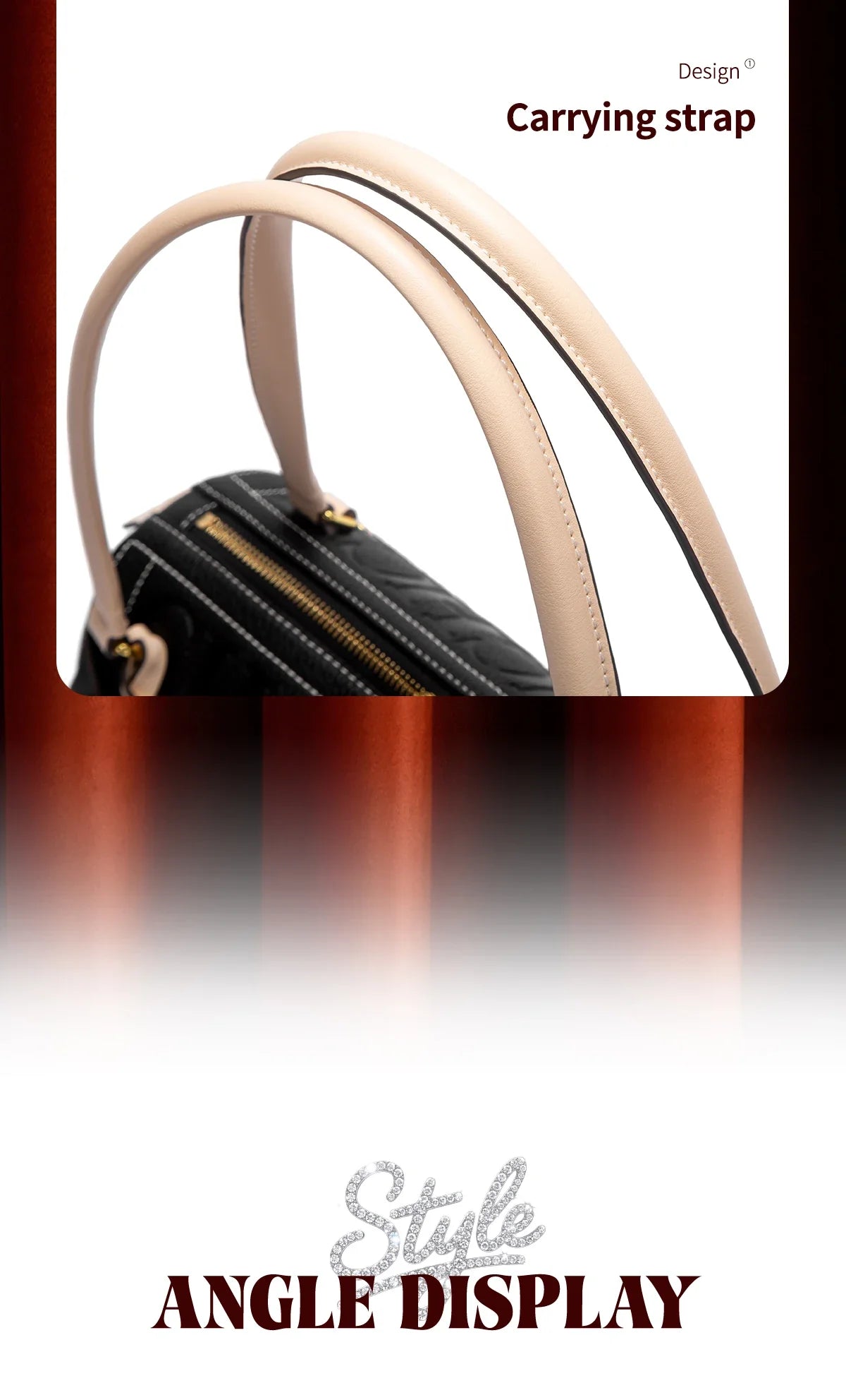 Women's Boston Bag Autumn Winter New Collection Letter Design Texture Shoulder Bags