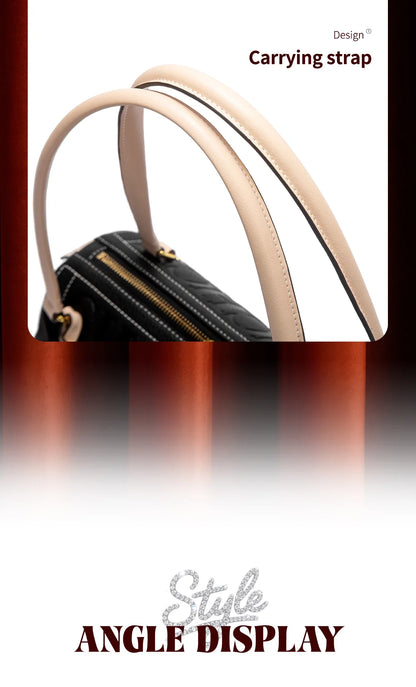 Women's Boston Bag Autumn Winter New Collection Letter Design Texture Shoulder Bags