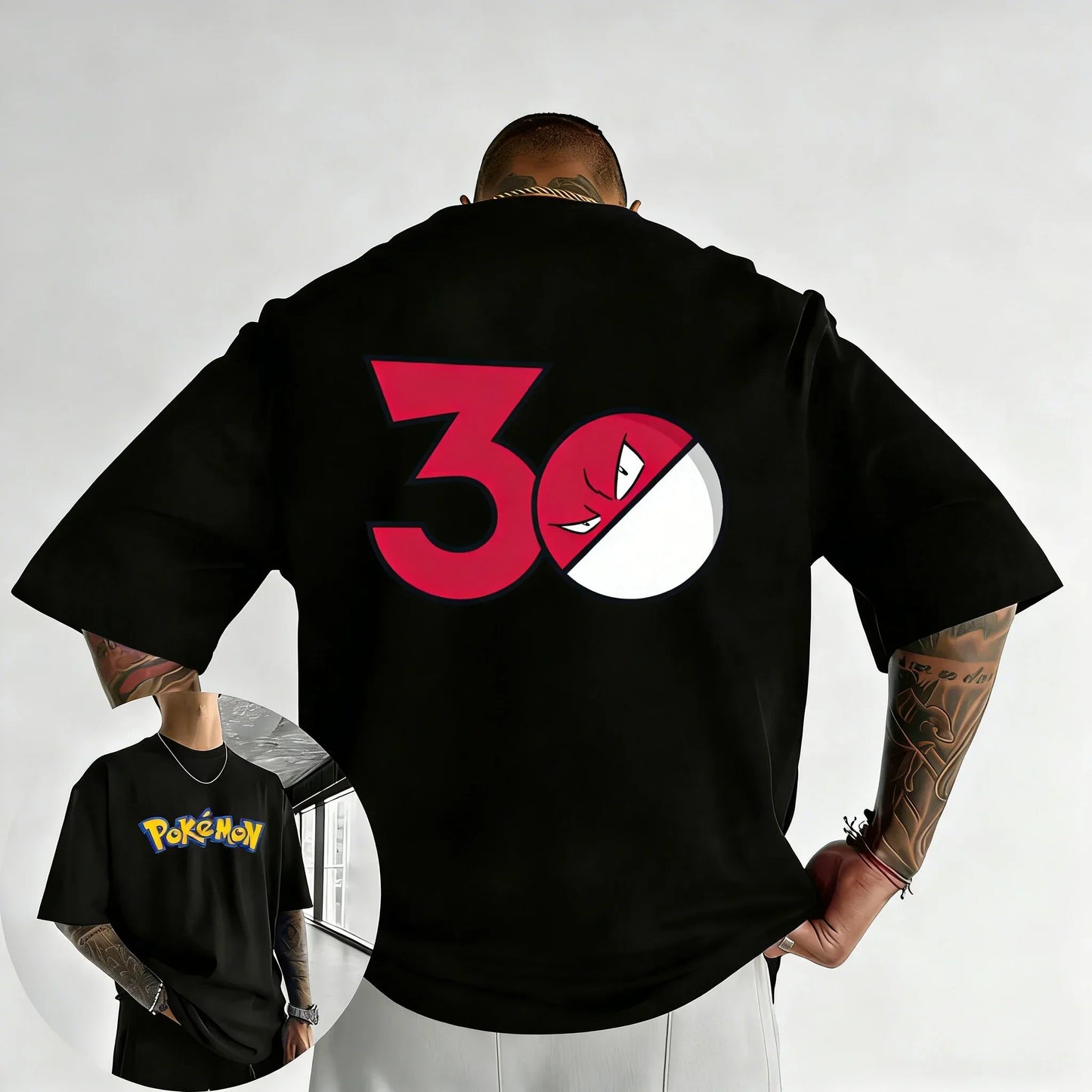 Printed T-shirt Summer Men's and Women's Loose Casual Hip Hop Trendy Short Sleeve Top