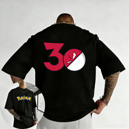 Printed T-shirt Summer Men's and Women's Loose Casual Hip Hop Trendy Short Sleeve Top