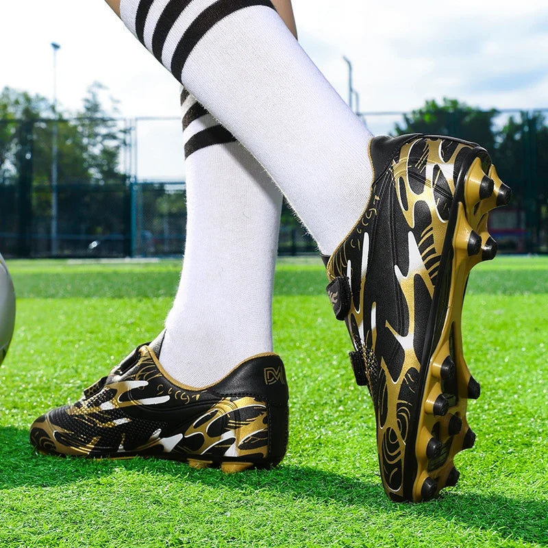New Men Kids Football Boots Ultralight Boys Professional Soccer Shoes Cleats Non-Slip Match Grass Training Shoes Drop Shipping