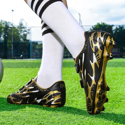 New Men Kids Football Boots Ultralight Boys Professional Soccer Shoes Cleats Non-Slip Match Grass Training Shoes Drop Shipping
