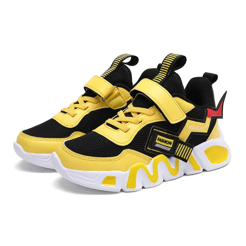 Cartoon Kids Boys Basketball Shoes Soft Sole Sneaker Outdoor Children Sports Running Shoes Non-slip Breathable Walking Sneaker