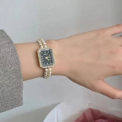 Pearl Studded Strap Women Watch Luxury Ladies Gift Bracelet Watch Fashion Quartz Wristwatches Dropshipping Relojes Para Mujer