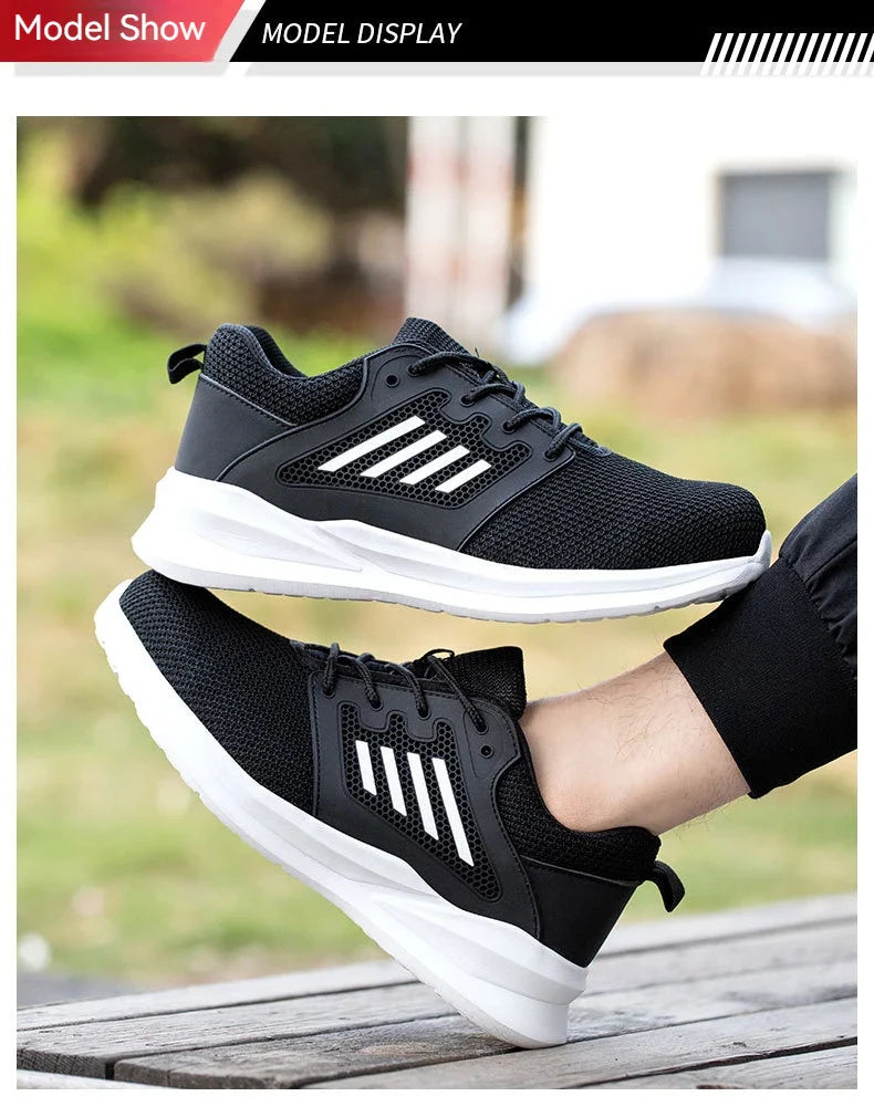 Unisex Mesh Steel Toe Cap Summer Safety Shoes For Men Light Breathable Sneaker Comfortable Indestructible Hombre Work Footwear