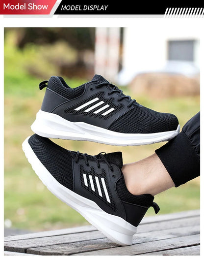 Unisex Mesh Steel Toe Cap Summer Safety Shoes For Men Light Breathable Sneaker Comfortable Indestructible Hombre Work Footwear