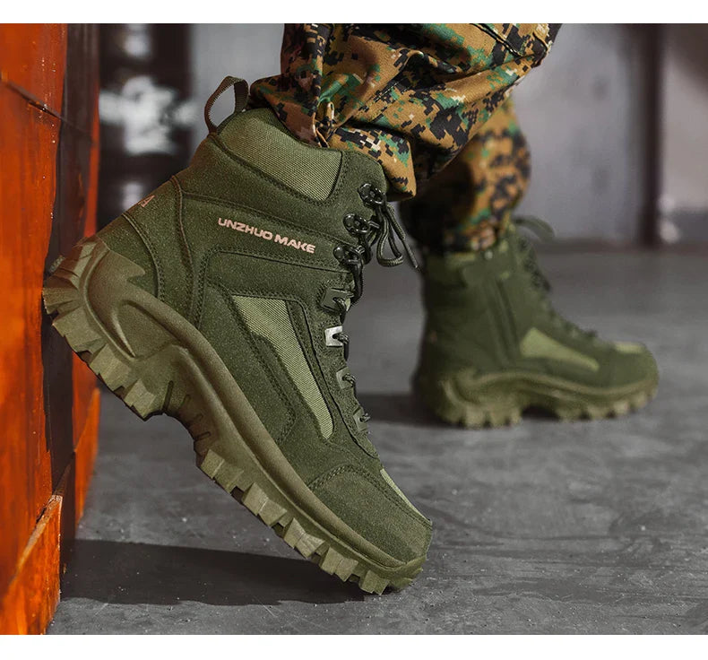 New Men's Boots Tactical Shoes Outdoor Sneakers Hiking Shoes Mountaineering Walking Jogging Ankle Boots Botas Cuturno Masculinas
