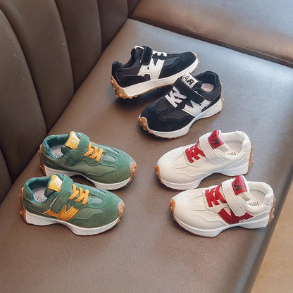 Children Tennis Shoes Patchwork Versatile Boys School Basketball Shoes Kids Fashion Causal Girls Outdoor Sneakers Breathable