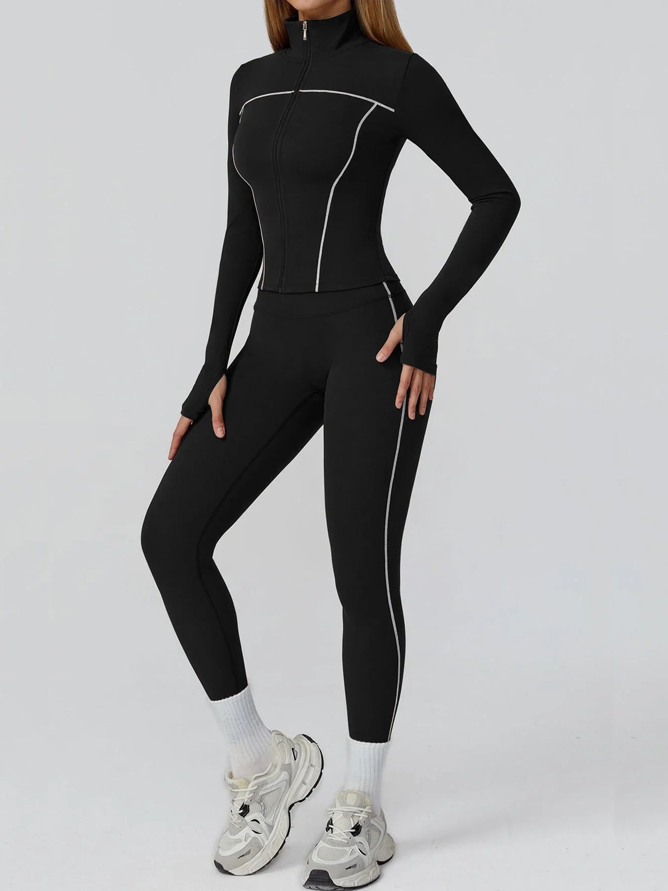 Yoga Set 2PCS Sports Outfits Women Clothes Fitness Tracksuit Gym Legging Workout Long Sleeved Female Bra Yoga Suit Sportswear
