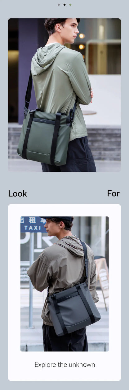 Multifunctional leather messenger bag men Black Crossbody Bag Large Capacity Stylish Men Shoulder Bag men