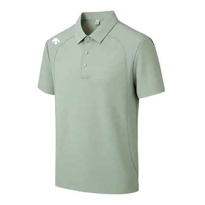 men's new summer brand short sleeves seamless polo shirt lapel printing high quality patchwork t-shirt leisure sports men's wear