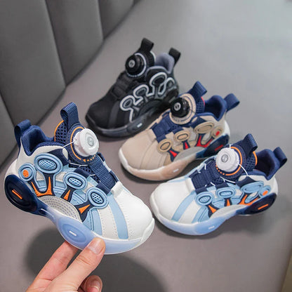 Children Fashion Sneaker Boys Casual Shoes Leather Flat Student Walking Shoes Outdoor Girl Basketball Sports Footwear Zapatillas