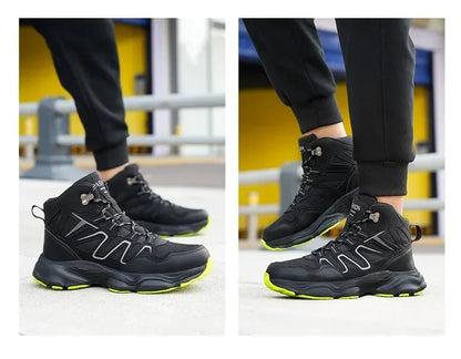 Ankle-Length Men Safety Boots Anti-smash Anti-stab Construction Work Steel Toe Shoes Male Work Boots Work Safety Shoes