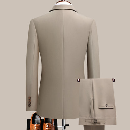 The Latest Men's Three-Piece Suit with Notch Lapels and Adjustable Waistband, High-End Men's Suit for Weddings, Dinner Parties, Work, Business, and Casual Occasions, a Gift for Dad or Husband, Wedding Attire