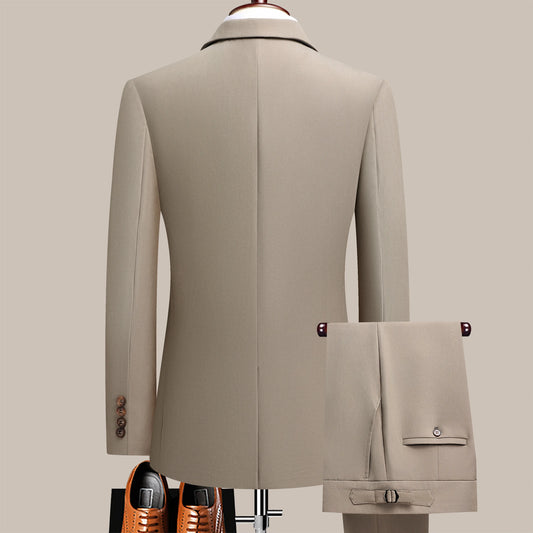 The Latest Men's Three-Piece Suit with Notch Lapels and Adjustable Waistband, High-End Men's Suit for Weddings, Dinner Parties, Work, Business, and Casual Occasions, a Gift for Dad or Husband, Wedding Attire