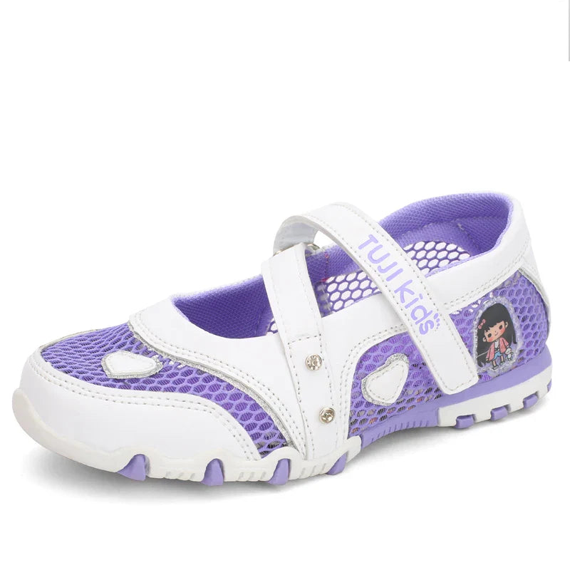 Girls Sandals Gladiator Cartoon Soft Children Non-slip Beach Shoes Kids Summer Floral Sandals Princess Shoes Fashion Cute
