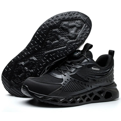 Men's Summer Mesh Labor Protection Shoes Anti-Smashing Wear-Resistant Outdoor Construction Site Protection Work Shoes Anti-Pierc