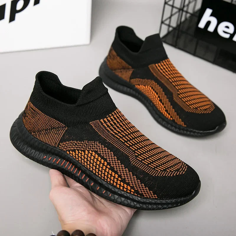 Lightweight Men's Walking Shoes Outdoor Soft Male Casual Shoes Flexible Breathable Men Loafers Slip-on Footwear Sneakers 39-48
