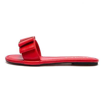 Slippers high quality PU flat women's shoes red shoes 2025 luxury brand new listing