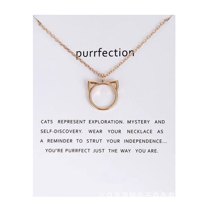 New Trendy Alloy Cute Elegant Sun Love Star Leaves Clover Unicorn Luck Pendant Necklaces for Women Fashion Accessories Jewelry