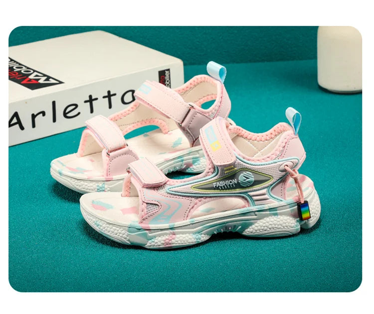 Summer Sandals for Boys Girls Non-Slip Outdoor Children Beach Shoes Lightweight Soft Sole Breathable Kids Walking Sandalias