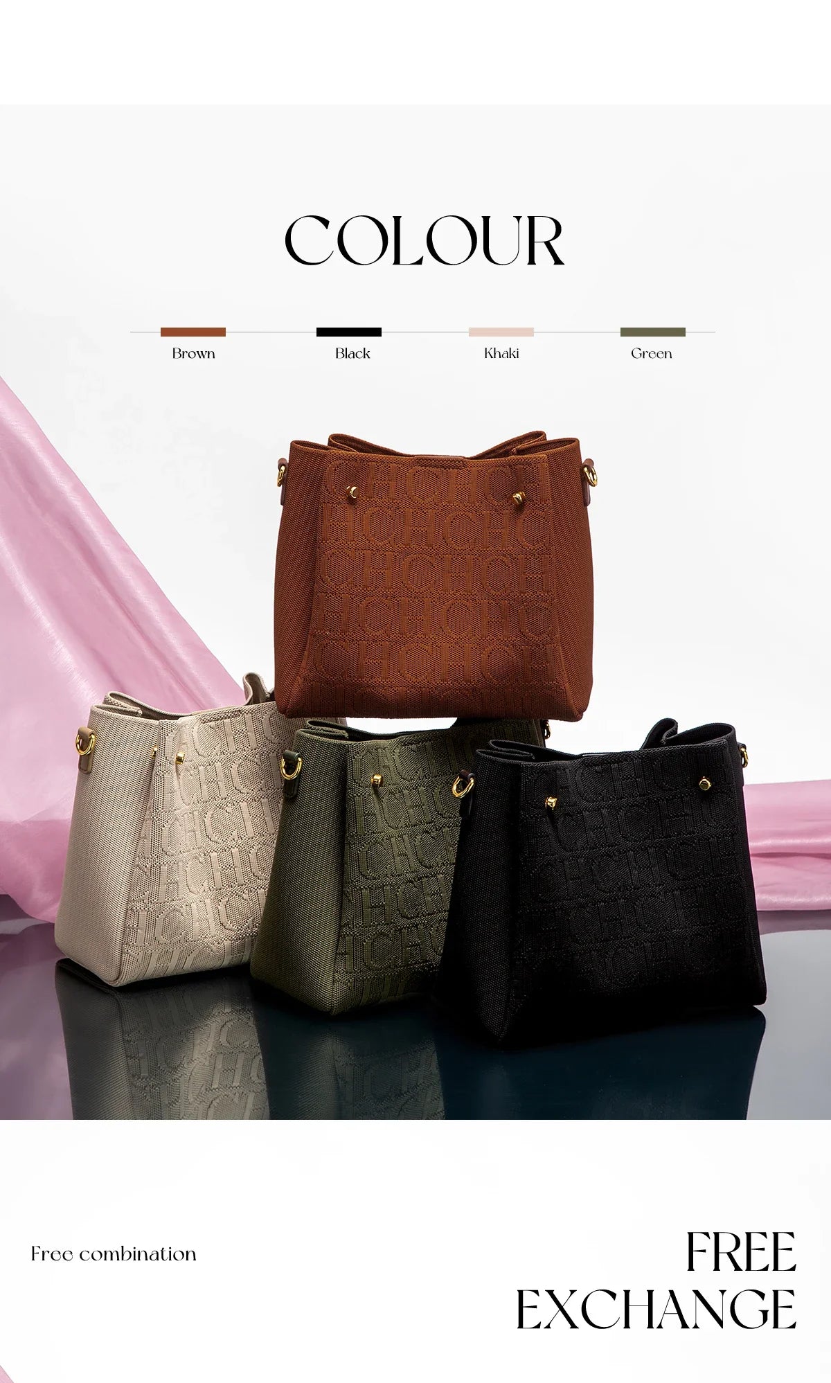 Women's Shoulder Bag New Magnetic Buckle Khaki Shoulder Bag Large Capacity