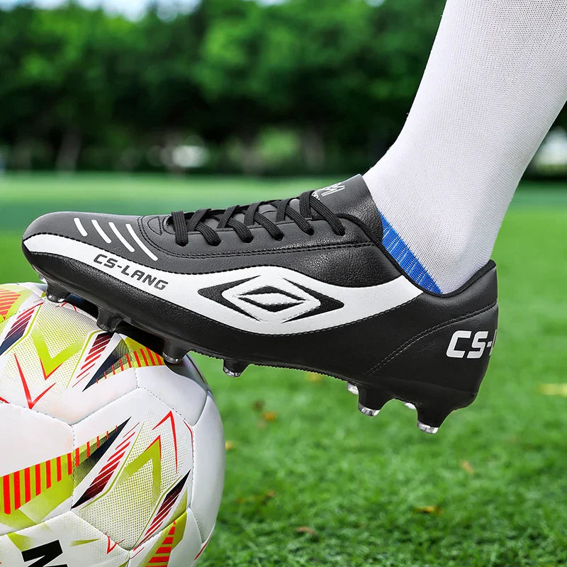 New Men Football Boots Breathable Professional Soccer Shoes Turf Outdoor Non-slip Long Spikes Adult Ultralight Training Futsal