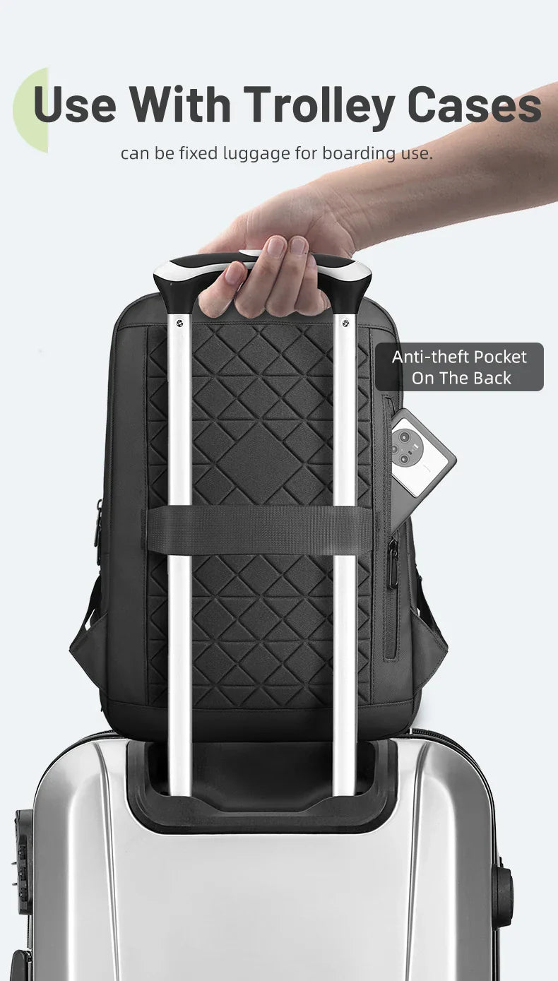 Men's Designer Laptop Bag Waterproof School Bags for College Boys Male Business Sports Travel Backpack Men With USB Charging