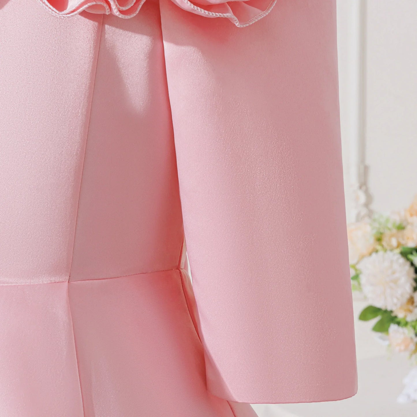 Vestido de Festa Infantil com Flores 3D de Verão Elegante para Meninas Vestido de Dama de Honra Princesa Vestido de Formatura Menina Laço Aniversário Apresentação de Piano Vestido de Noite