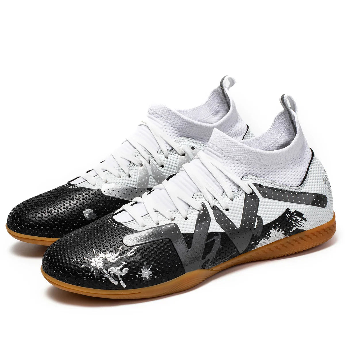 Professional Men's Indoor Flat Bottomed Football Shoes Adult Durable Comfortable Training Shoes Teenagers Non Slip Soccer Shoes