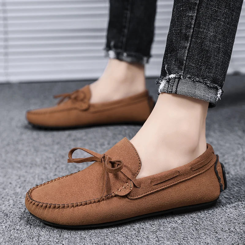 Trend Suede Men Casual Shoes Breathable Comfort Slip-on Mens Driving Shoes Fashion Men Lazy Shoes Luxury Brand Loafers Moccasins