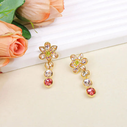 Delicate Crystal Beaded Necklace Earrings Bracelet Gift Set, High-End Fashion Jewelry Collection for Women,work to dinner piece