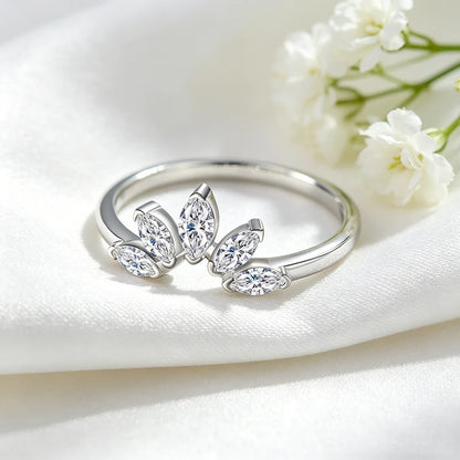 Trendy 5A Zircon Crown Rings for Women Exquisite Wedding Party Matching Band Real 925 Sterling Silver Jewelry Wholesale