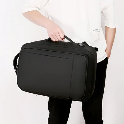 1Pcs Expandable Travel Backpack, Business casual men's backpack,with USB charging,waterproof fabric,suitable for daily commuting
