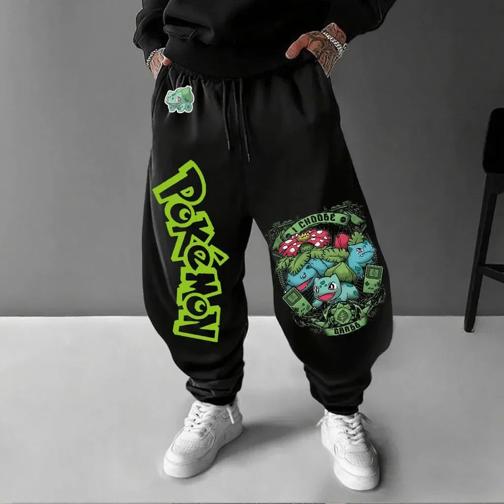Pokemon Animation Derivatives Men's and Women's Summer Fashion Oversize Hoodie and Sweatpants Popular