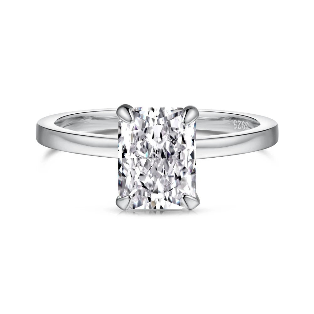 18K Gold Plated 925 Sterling Silver Crushed Ice Cut Lab Sapphire Gemstone Wedding Party Fine Jewelry Rings Wholesale