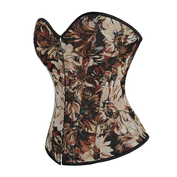 New petal painted court style corset and body shaping top