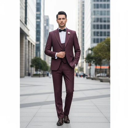 High Quality Dark green Male Groom Wedding Blazers Slim fit casual evening gown Business Office  Men's Suits