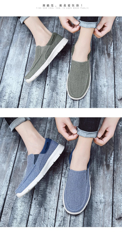 Mocassins Para Homens Sapatos Outono Novo Masculino Sapatos de Lona Clássicos Sapatos de Lazer Confortáveis Tênis Respiráveis Para Homens Mocassins