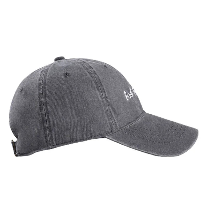 Bad Hair Day Washed Black Baseball Cap female male Snapback Hat