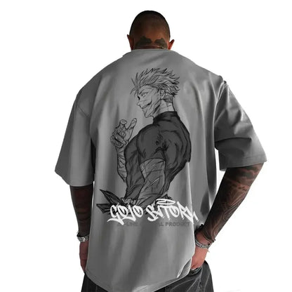 Jujutsu Kaisen Japanese Anime Satoru Gojo Summer Men's Cotton T-Shirt Boy Y2k Harajuku Kids Parent-Child Trend Short Sleeve
