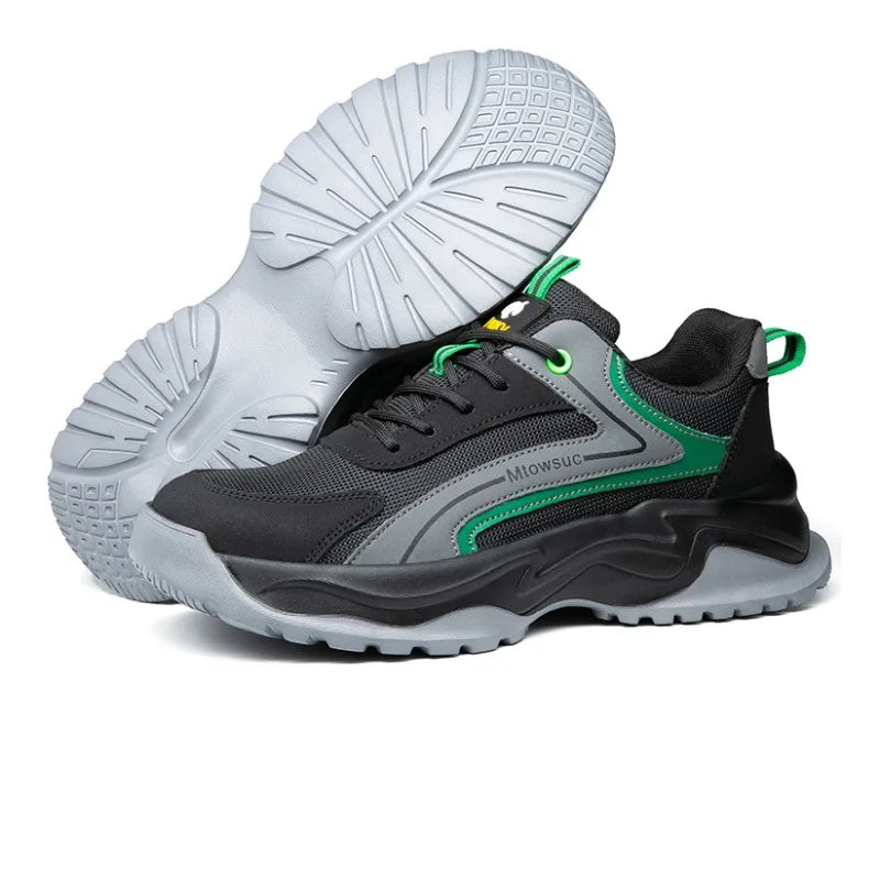 Men's Labor Protection Shoes Anti-Smashing Anti-Piercing Lightweight Breathable Wear-Resistant Safe Work Shoes