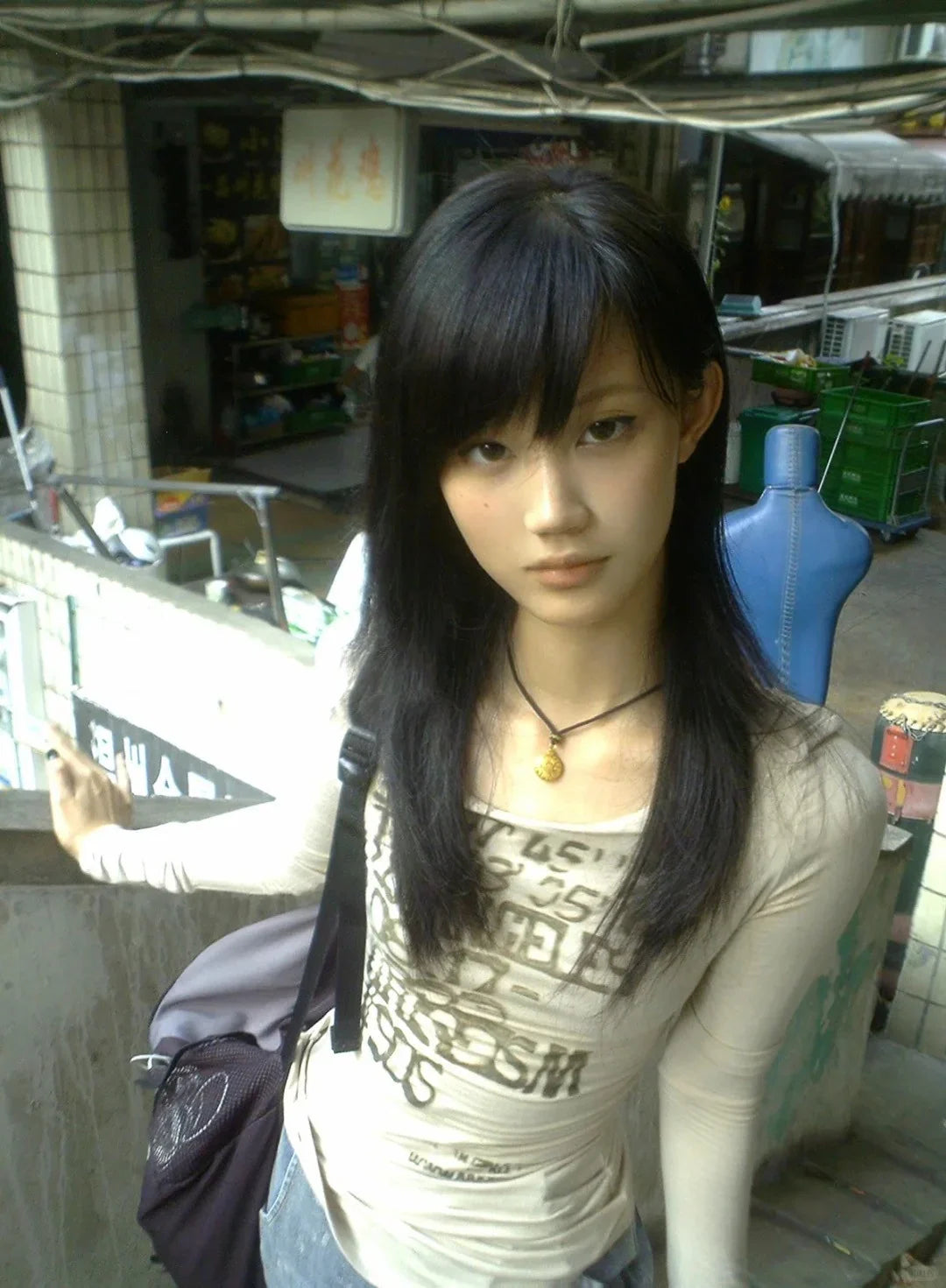 Karrram Camiseta Japonesa Y2k com Estampa de Letras Trashy Estilo Anos 2000 Blusas Caneladas de Manga Comprida Vintage Harajuku Streetwear Retrô Americano