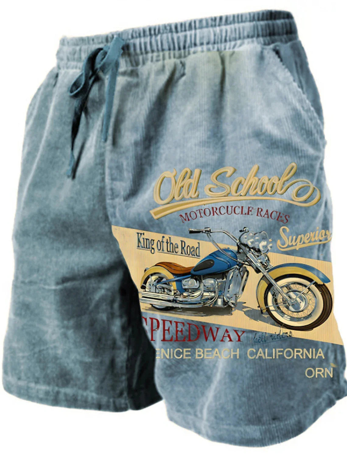 Men's Beach Pants Heavy Shaped Motorcycle 3D Printed Shorts Men Summer Breathable Shorts Fitness Street Shorts Men's Ropa Hombre