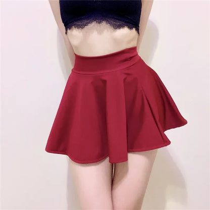 spring summer Fashion High Waist A Line Pleated Mini Bodycon Skirt Sexy Black thin Short Skirts for Women NightClub Wear